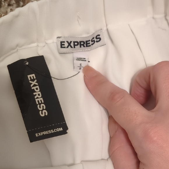 Express white high rise pleated flowy mini skort - Picture 5 of 8